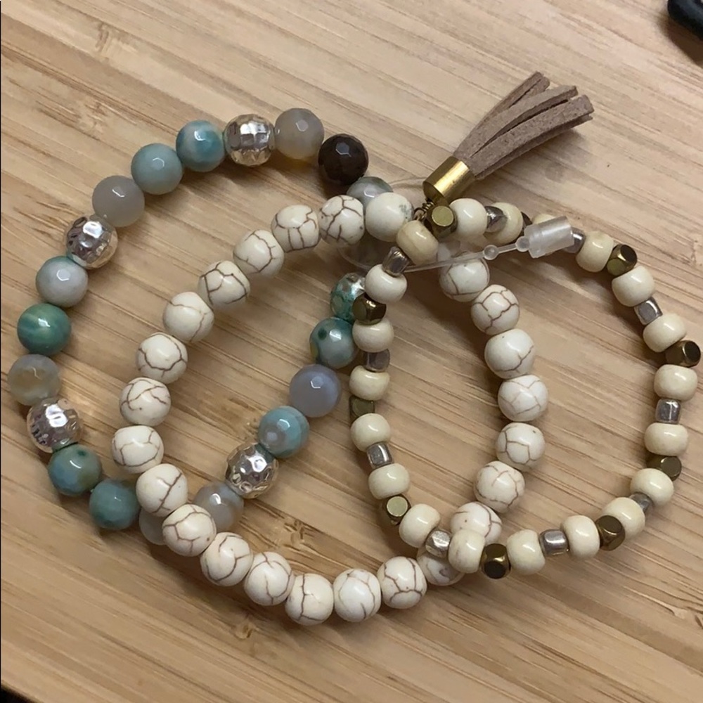 Set of 3 beaded bracelets